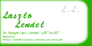 laszlo lendel business card